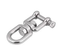 KIMISS Enganches resistente de rápido del anillo giratorio del 304 Acero inoxidable, Dispositivo de grillete rodante(12mm)