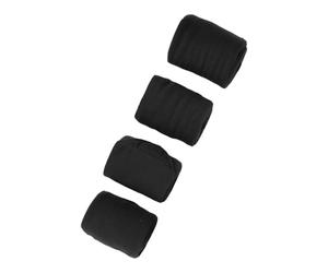 KIMISS Envolturas de Piernas de caballo: Vendajes Protectores para Deportes Equinos, Suaves Protectores de Piernas de Lana de 4 - Accesorios Cómodos y Duraderos para Caballos (BLACK)