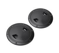 KIMISS Escotilla de Acceso a Cubierta Marina, Redonda de 6 Pulgadas, de ABS Antideslizante, con Tapa Desmontable y Junta Tórica, para Yates, Barcos, Caravanas y Aplicaciones Marinas. (Black)