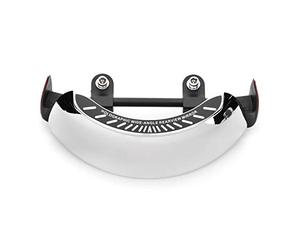 KIMISS Espejo retrovisor para moto, montaje universal en parabrisas, ángulo ultra ancho de 180°, diseño cromado, espejo holográfico adicional