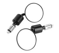 KIMISS Espejos Retrovisores de Extremo de Manillar de 0,9-1 Pulgadas para Motocicletas - Vidrio Convexo de Grado óptico Gran Angular - Espejos Laterales de Aluminio de Fácil Instalación - Ajuste