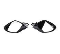 KIMISS Espejos Retrovisores para Lanchas Motoras, Espejos Laterales para Lanchas Rápidas de Plástico Negro y Vidrio, par con Vista Gran Angular Antideslumbrante, Soporte Estable para