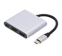 KIMISS Estación de Acoplamiento 3 en 1 Tipo C, Adaptador Tipo C a con Concentrador USB 3.0 para Video, Carga y Transferencia de Datos 4K UHD - Diseño de Aleación de Aluminio