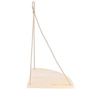 KIMISS Estante de Esquina de Madera Colgante de Pared en Forma de Abanico con Cuerda de Cáñamo para Decoración del Hogar-Estante de Almacenamiento Elegante para Sala de Estar, Dormitorio y Más (#2)