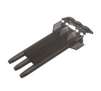 KIMISS Estuche de Transporte para Dardos, Caja Portátil Universal ABS Almacenamiento de 3 Fundas Durable con Hebilla para Colgar de Aleación de Aluminio para Exteriores Todo Tipo de Dardos Negro