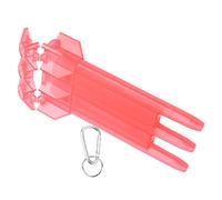 KIMISS Estuche de Transporte para Dardos, Caja Portátil Universal ABS Almacenamiento de 3 Fundas Durable con Hebilla para Colgar de Aleación de Aluminio para Exteriores Todo Tipo de Dardos Negro