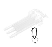 KIMISS Estuche de Transporte para Dardos, Caja Portátil Universal ABS Almacenamiento de 3 Fundas Durable con Hebilla para Colgar de Aleación de Aluminio para Exteriores Todo Tipo de Dardos Negro