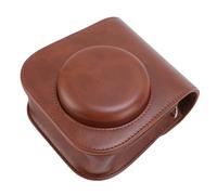 KIMISS Estuche para Mini Cámara - Bolsa de Almacenamiento Protectora de Cuero PU para Mini12 Mini11 con Correa de Hombro Ajustable (Brown)