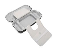 KIMISS Estuche Rígido de Transporte para Consola Portátil Steam Deck con Ranura para Tarjeta de Almacenamiento Incorporada y Soporte, Bolsa Protectora de Viaje con Asa (Gris Oscuro)