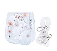 KIMISS Estuche Transparente para Cámara con Correa Ajustable para Mini 11/9/8 - Elegante Bolsa de Almacenamiento de PVC (Pink)