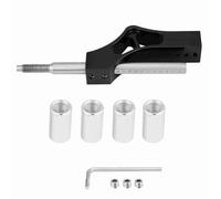 KIMISS Extensión ajustable para palanca de cambios de extensión de altura para knob manual, acero inoxidable negro, diseño ergonómico, compatible con modelos manuales