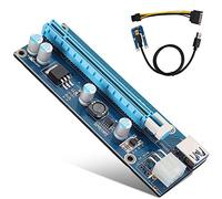 KIMISS Extensor Pci-E Express, Mini Pci E a Express16x Riser Adapter Accesorios de Computadora Periféricos con Cable de Alimentación para Minería de Tarjetas de Video con