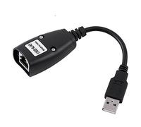 KIMISS Extensor USB sobre Ethernet Cat5e con 4 Puertos USB 2.0: Ideal para Conectividad de Larga Distancia de hasta 164 Pies