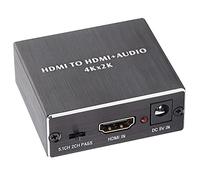 KIMISS Extractor de 4K: a SPDIF y Adaptador de 3,5 Mm para Sistemas de Sonido, Compatible con Salida de Digital PCM 5.1