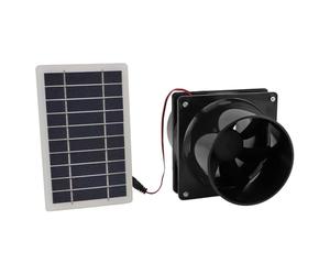 KIMISS Extractor de Aire con Energía Solar, 10W 12V para Tubo Redondo ABS Instalación Rápida y Fácil Tubo Ventilateur 12 Voltios Aireación Garaje Solaire Extractor de Aire Panel Solar