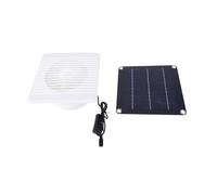 KIMISS Extractor de Aire Solar, 10 W, IP67, Resistente Al Agua, 6 Pulgadas, 12 V, Ventilador de Ventilación con Panel Solar para Gallinero, Cobertizo, Casa de mascotas: Circulación de Aire Eficiente