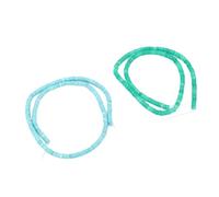 KIMISS Fabricación de Joyas con Cuentas sueltas: Cuentas Planas, Redondas y de Color Turquesa Azul, 4 Pulseras, Collares y Aretes de 2 Mm