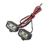 KIMISS Faro RC con 4 Luces LED Blancas para Coches RC 1/10 con Conector 2.54JR y Soportes extraíbles: Lámpara Puntual Versátil para, SCX10, Gen8 y Más