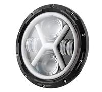 KIMISS Faros LED Redondos de 7 Pulgadas Color y Amarillo Brillante tipo X para