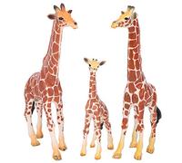 KIMISS Figuras de Animales de la Familia Giraffes - Modelos de Vida Silvestre Pintados a Mano para, Decoración de Juguetes y Casas (1 Jirafa)