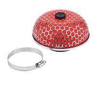 KIMISS Filtro de aire universal para coche, alta flujo, espuma y malla, limpiador de admisión, diseño mushroom (rojo)