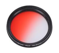 KIMISS Filtro de Color Graduado Lente de Resina Recubierta HD de 40,5 Mm Compatible con Cámara DSLR sin Espejo Tornillo en Accesorios de Fotografía con Efecto de Color Gradual (Rojo)