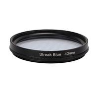KIMISS Filtro de Efecto de Racha Azul, Filtro de Lente de Vidrio óptico HD para Fotografía Nocturna: Punto de Rotación Impermeable para Línea de Efectos Especiales (43MM)
