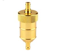 KIMISS Filtro de gasolina para moto, universal de 8mm, filtro de aceite y combustible, color dorado, compatible con la mayoría de motocicletas, limpieza eficiente