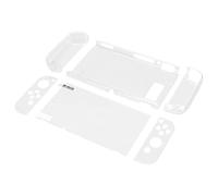 KIMISS Funda Compatible con Dockable, Funda Protectora para Consola de Juegos PC Carcasa Delgada Transparente para Gamepad con Protector de Pantalla para Vidrio Templado y Tapas para Thumb Stick