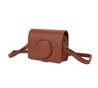 KIMISS Funda de Cuero PU Premium para Cámara Mini con Correa de Hombro Ajustable y Diseño Elegante (Brown)