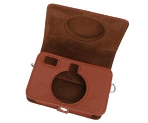 KIMISS Funda para Cámara C210R Retro Mini Take/Attempt - Bolsa de Transporte Protectora de Cuero PU con Cubierta Desmontable (Brown)