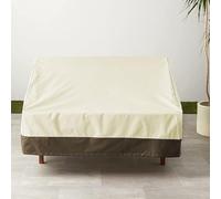 KIMISS Funda para Silla de Patio - Funda para Muebles de Exterior Resistente Al Agua y Al Polvo para Sillas de Jardín, Sillones Giratorios y Mecedoras - Protección de Tela de Buey (Beige con color