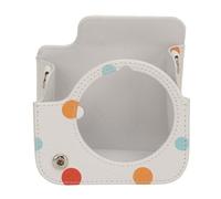 KIMISS Funda protectora para cámara instantánea con correa ajustable puntos de colores de PU cubierta superior desmontable funda para cámara instantánea para Mini 12, #811, Equipaje de mano