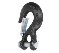 KIMISS Gancho de Seguridad con Horquilla de 3/8 pulg. Límite de 18000 Libras de Acero para Todoterreno, Rescate, Elevación y remolque: Conexión Confiable Antioxidante para Remolques y Camiones (BLACK)