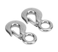 KIMISS Gancho Deslizante de Grado Marino con Pestillo - 2 Ganchos Deslizantes de Ojo de 1,5 Toneladas con Pestillo Gancho de Elevación Marino de Acero Inoxidable - de Eslinga de Elevación