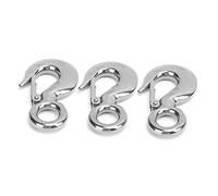 KIMISS Gancho Deslizante de Ojo de Acero Inoxidable de 3 Piezas con Pestillo de Seguridad - Ganchos de Eslinga de Elevación Marina para Diversas Aplicaciones (1T)