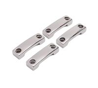 KIMISS Gancho para Barco, Gancho para Cubierta de Acero Inoxidable 316 para Kayak, Punto de Anclaje de Correa Multifuncional con 4 Bucles de Cubierta de Grado Marino y 8 Tornillos,