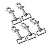 KIMISS Gancho para Correa de Perro de Alta Resistencia, 5 Ganchos de Resorte de Acero Inoxidable Giratorios de 27 Mm y 360 Grados para una Conexión Segura para Mascotas