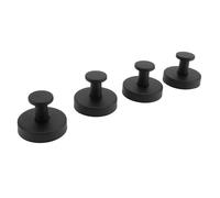 KIMISS Gancho para Toallas de Acero Inoxidable para Baño y Cocina + 4 Ganchos con Ventosa + Soporte para Toallas Resistente (BLACK)