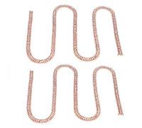 KIMISS Garra de Diamantes de Imitación de 2 Yardas para Decoraciones Artesanales DIY, Adornos de Oro Rosa para Bodas, Disfraces, Ropa, Accesorios