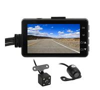 KIMISS Grabadora De Conducción, Cámara De Grabación De Conducción Dual 1080P Para Motocicleta, Cámara De Salpicadero Delantera Y Trasera Con Control Remoto Para Conducir