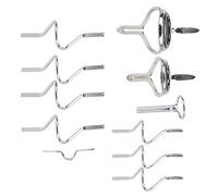 KIMISS Guía de Pesca con Mosca de Acero Inoxidable de Primera Calidad con Fuerte Anillo de Doble Hebilla, Pesca con Caña y Reparación de Cañas en Diferentes Tamaños