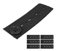 KIMISS Hebilla de Extensión de la Correa Ajustable - Botón de Extensión de la Pretina de Maternidad para una Solución de Alargamiento Elástico y Ajuste Cómodo para Pantalones (BLACK)