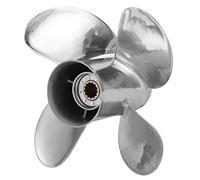 KIMISS Hélice Fueraborda de Alta Resistencia 11.6x12 RH RH Hélice Fueraborda 4 Palas de Acero Inoxidable Apta para Motor Piezas de Motor de Barco de Rendimiento Duradero