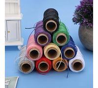 KIMISS Hilo de Coser de Cuero para Accesorios de Costura a Mano, 10 Colores, Hilo de Cera 150D, 50 Metros, Cordón Encerado, Suministros para Manualidades DIY