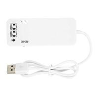 KIMISS Hub USB 2.0 a 3 Puertos USB 2.0 + Micrófono para Auriculares con Adaptador de Sonido de 7.1 Canales Divisor de Puerto Negro + Adaptador de Estéreo Externo + Multipuerto (White)