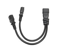 KIMISS IEC320 C14 a Doble Cable Divisor de Alimentación C15 - Cable de División Y Seguro para Lámparas e Impresoras de Escritorio, 12.6 Pulgadas de Largo, 10a 250V Calificado