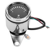 KIMISS Indicador de Combustible-Duokon Medidor de Combustible, DC 12V Universal Moto Coche Pantalla LED Medidor de Combustible eléctrico Medidor electrónico de medidor de Aceite (Aluminio)