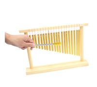 KIMISS Instrumento de Percusión con Campanillas - 20 Barras Campana de Percusión Musical de una Sola Instrumento Campana de Viento con Palo de Soporte de Madera - Clásicas Grandes de Barra de una