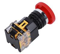 KIMISS Interruptor de Botón de Parada de Emergencia de 22 Mm, Interruptor de Encendido/apagado de Bloqueo para Uso Industrial, Plástico de IngenieríA Resistente de 440 V 10 A